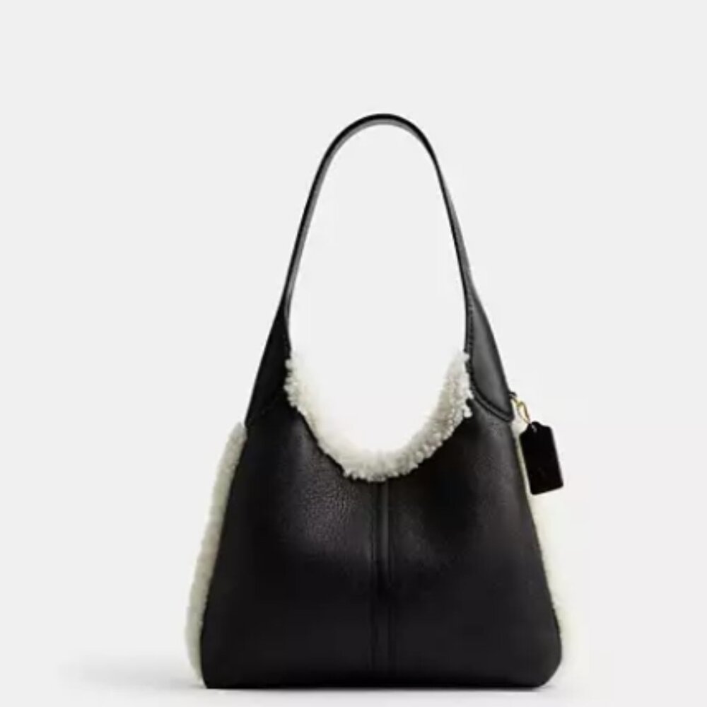 COACH Brooklyn Shoulder Bag in Shearling, black 28. CCC16  PRICE IS FIRM 😊